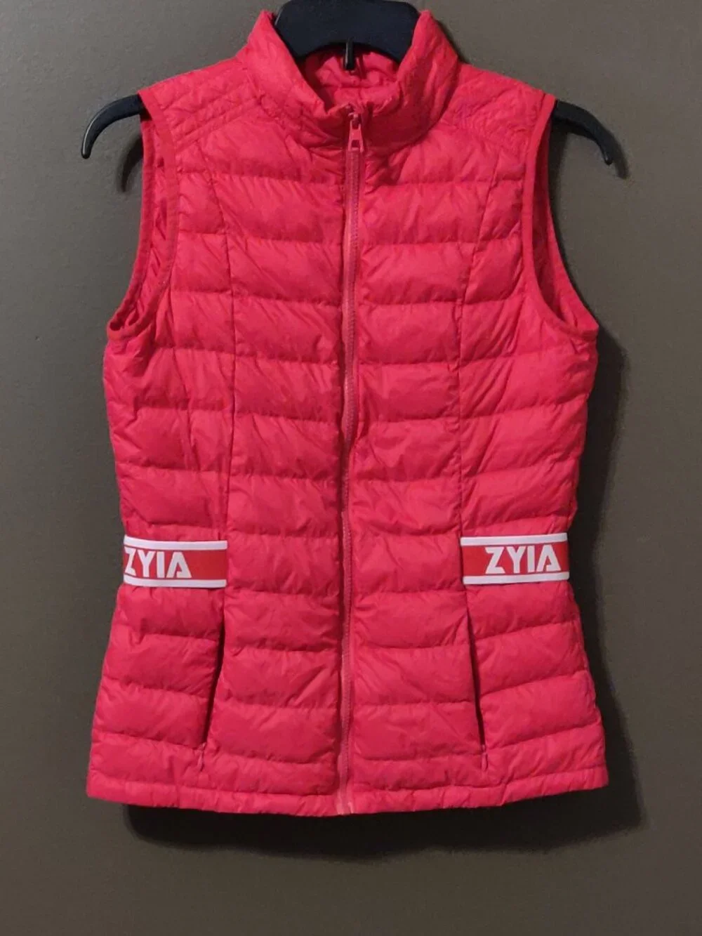 Zyia Red Down Puffer Vest Women's SIZE SMALL